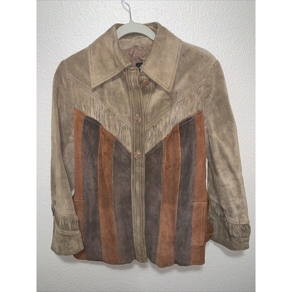 Unbranded Jackets & Blazers - Vintage Women’s Western Leather Jacket Size 9/10 Brown